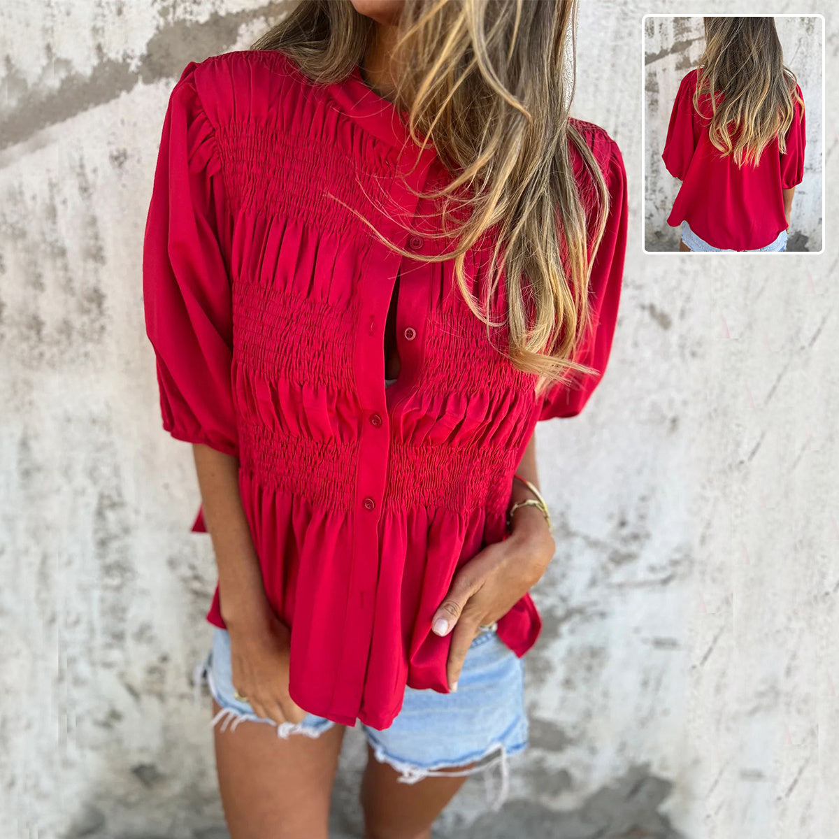 Olivia - Los T-shirt met ronde hals en korte mouwen