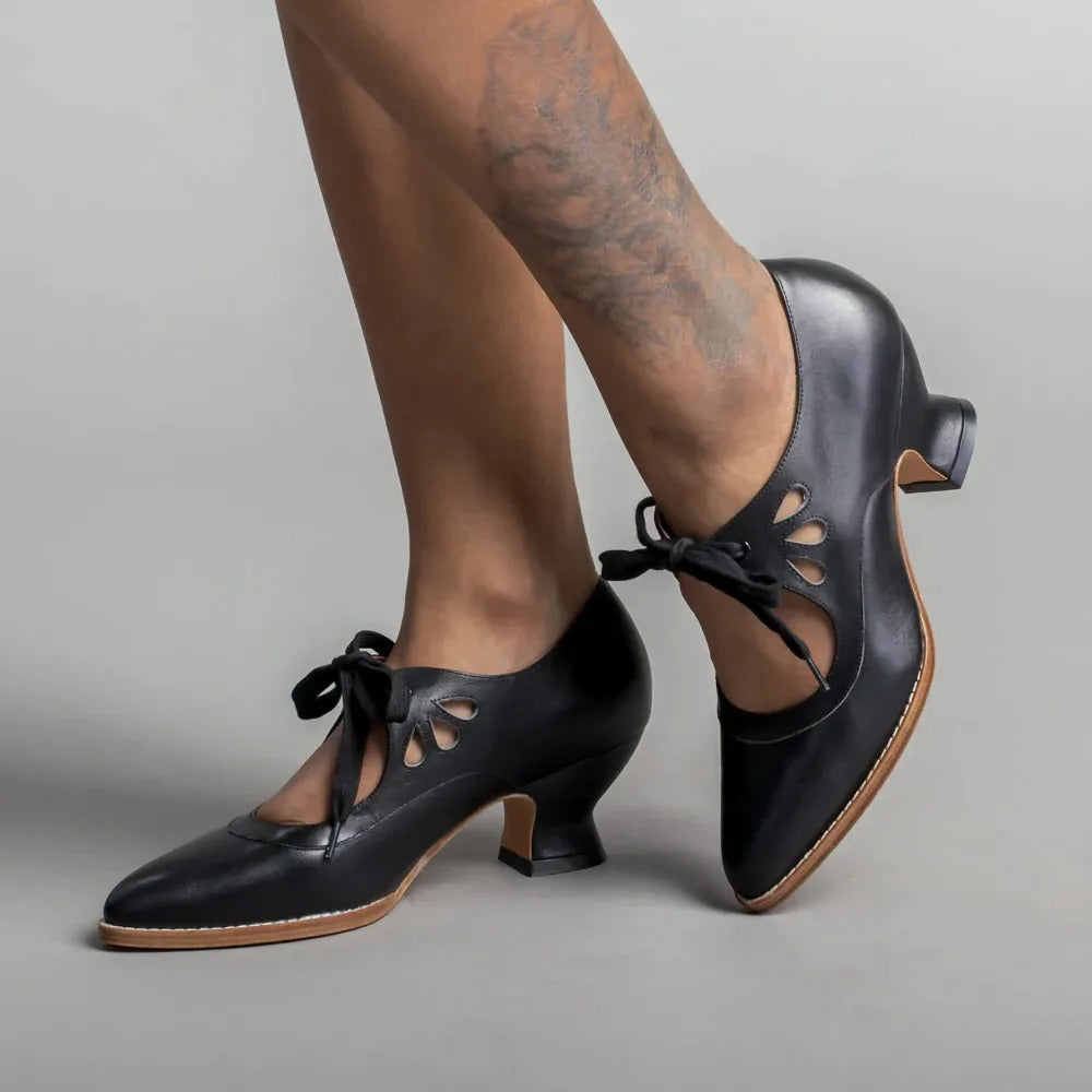 Alsia - Elegante Schoenen met Hak en Verstelbare Veters