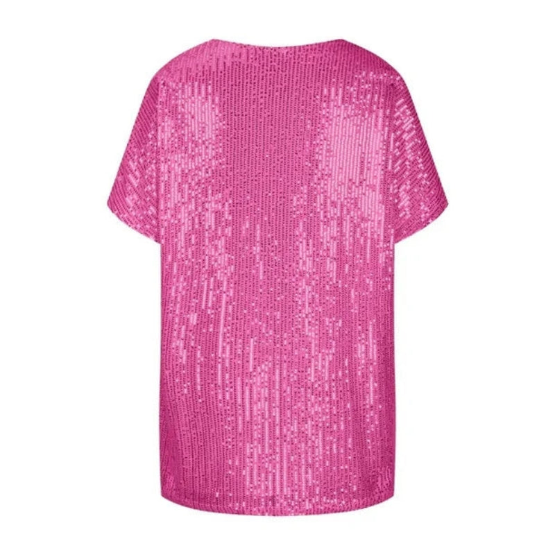 Junia – Modern T shirt met korte mouwen en v hals