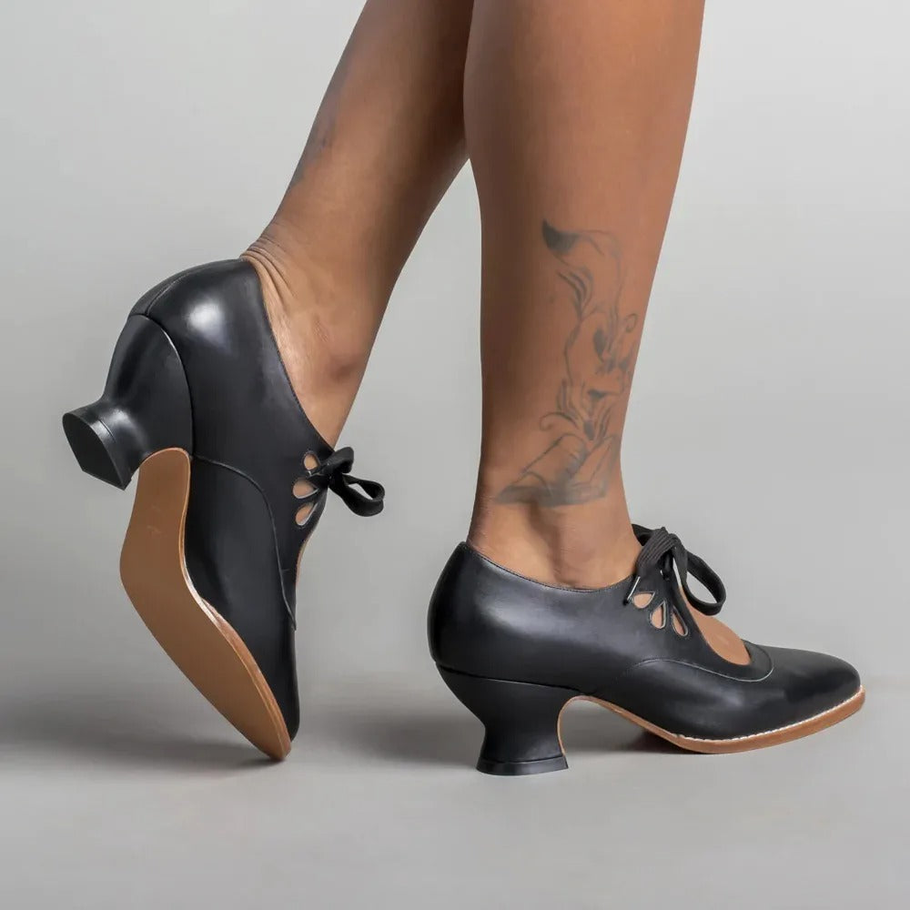 Alsia - Elegante Schoenen met Hak en Verstelbare Veters