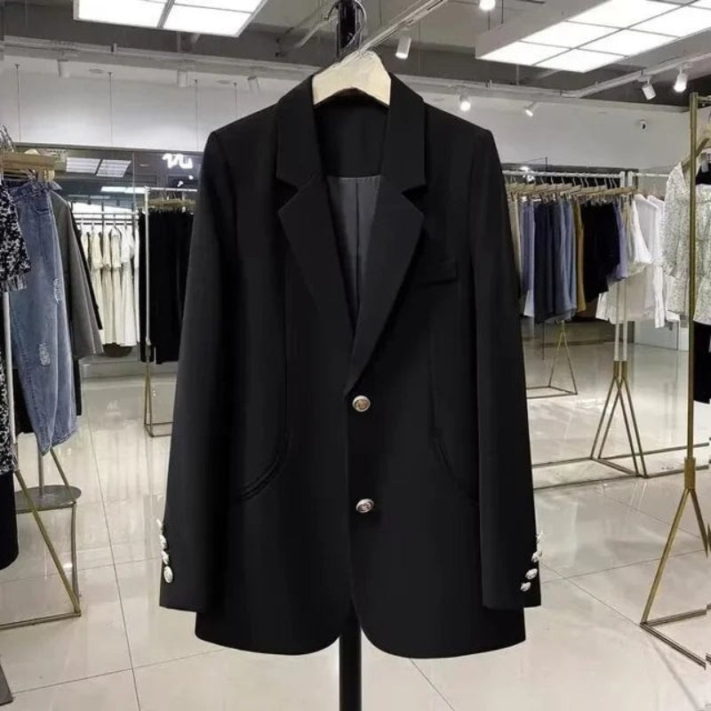 Gloria - Blazer met Lange Mouwen Knoopsluiting en Meerdere Zakken