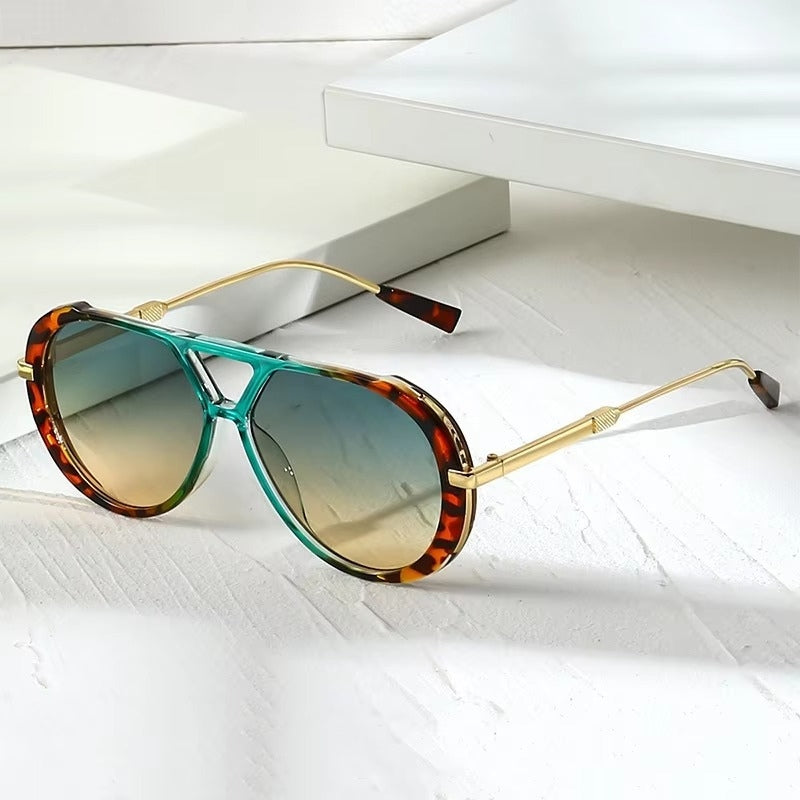 StyleHunt – Zonnebril met Ovale Vorm en Luipaardprint