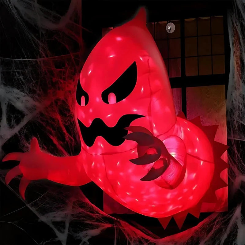 PhantomGlow – Opblaasbaar LED-Spook met Kleurveranderend Licht voor Buiten Halloweendecoratie