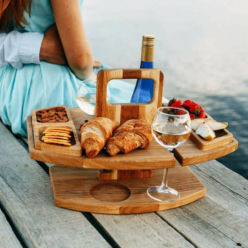 TrekTable - Draagbare Tafel met Snacks en Drank Compartementen