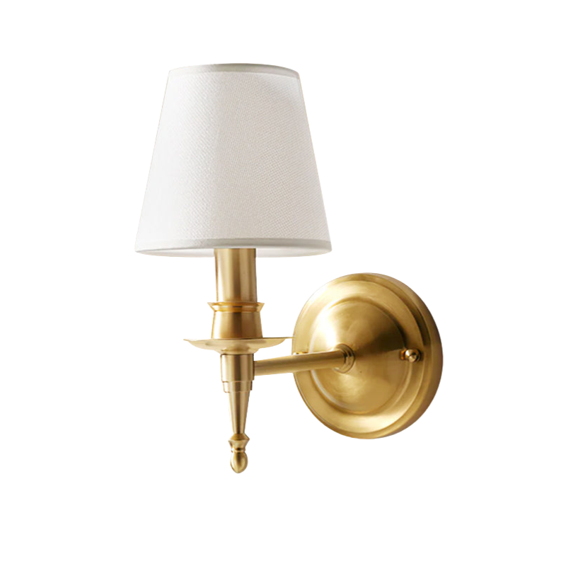 BrassicaLight – Wandlamp met linnen kap en messing afwerking