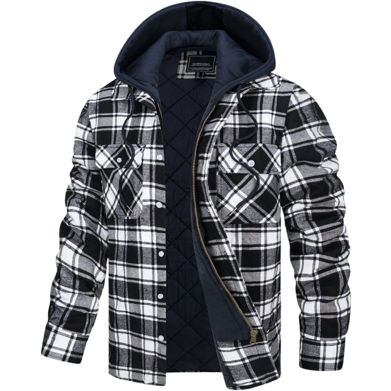 Asher – Hooded Jack met Geruite Patroon en Borstzakken