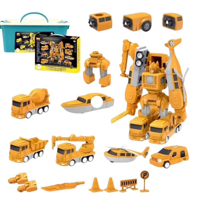 MagnaMix – Vormveranderende magnetische speelgoedrobot met verwisselbare voertuigontwerpen