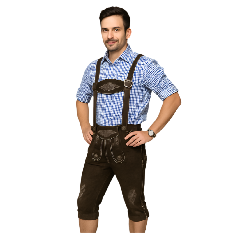 Charles – Knie lange broek met bedrukte details en zakken