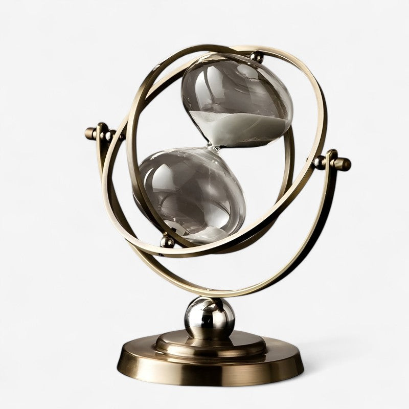 TimeLuxe – Noords Retro Metalen Zandloper voor Huis- en Kantoordecoratie
