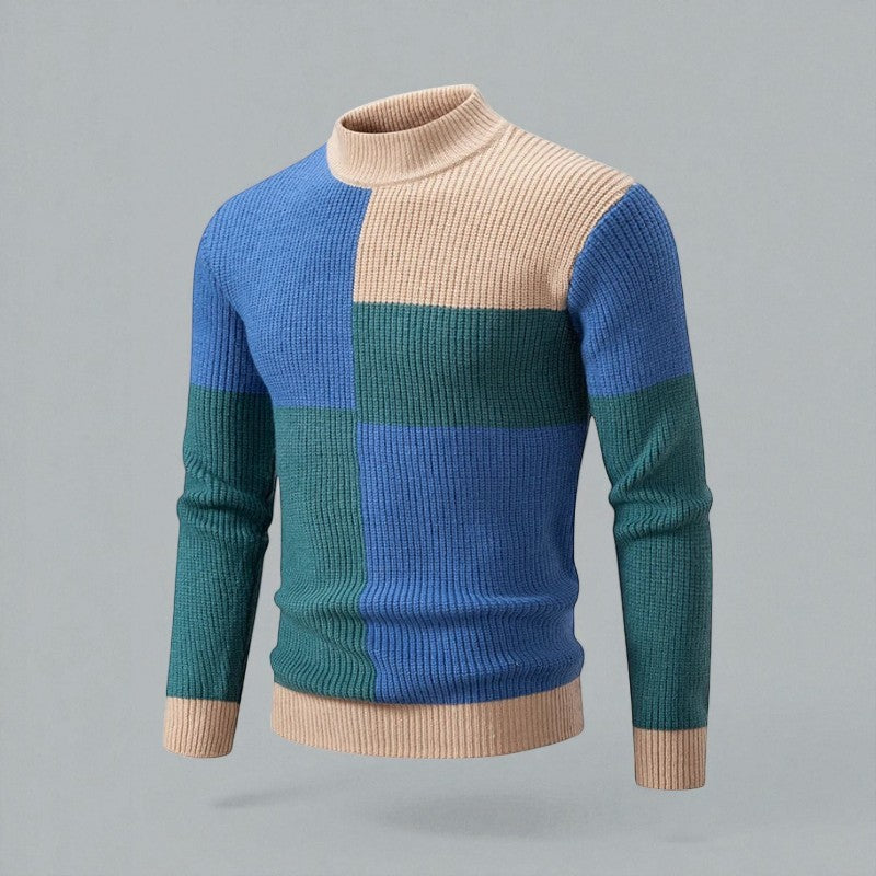 George - Lange Mouw Trui met Ronde Hals en Geribd Detail