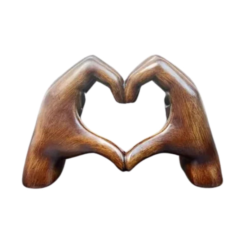 HeartGlow – Hars Hartgebaar Beeld met Houtnerf Afwerking