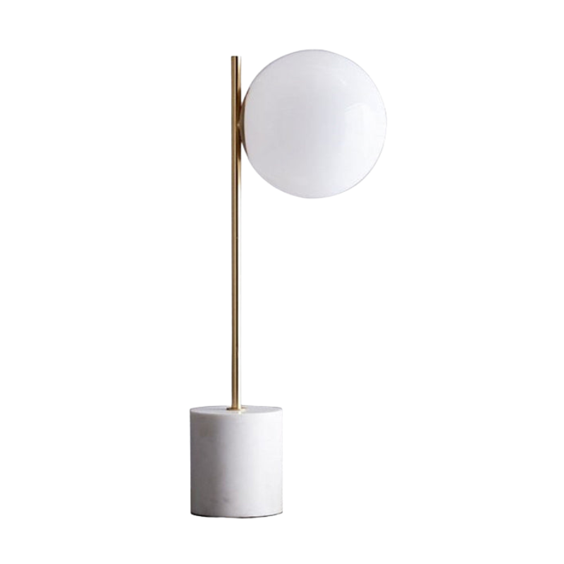 LumaGlow – Oplaadbare Bureaulamp met Ronde Bolvormige Lampenkap