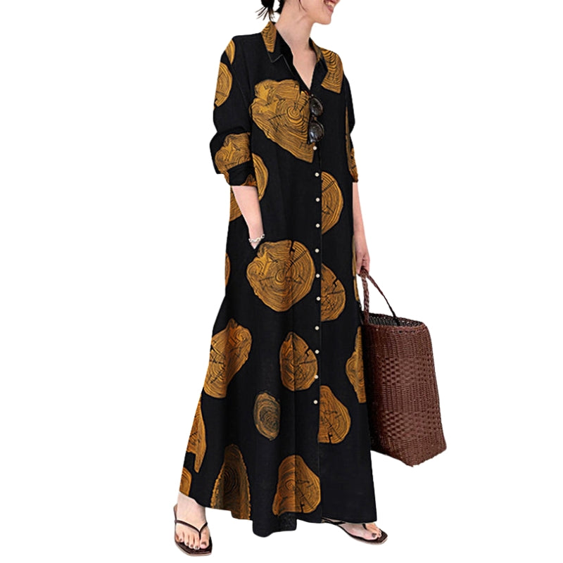 Natalie - Oversized lange jurk met lange mouwen