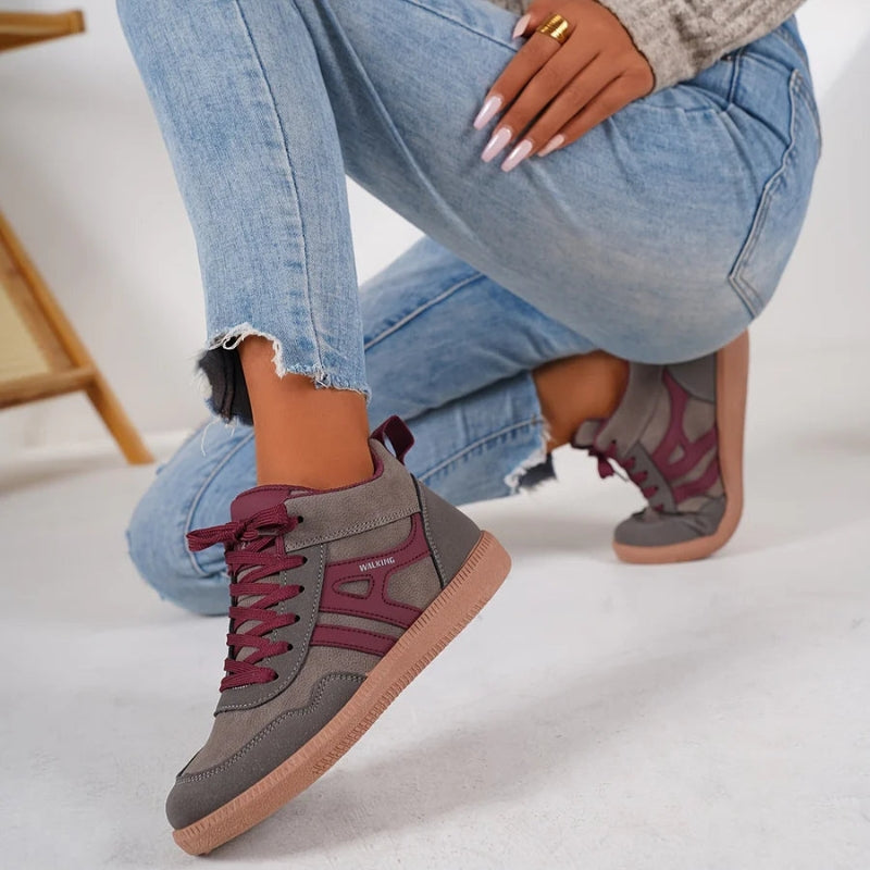 Leony – Sneakers met Zachte Zool en Vetersluiting