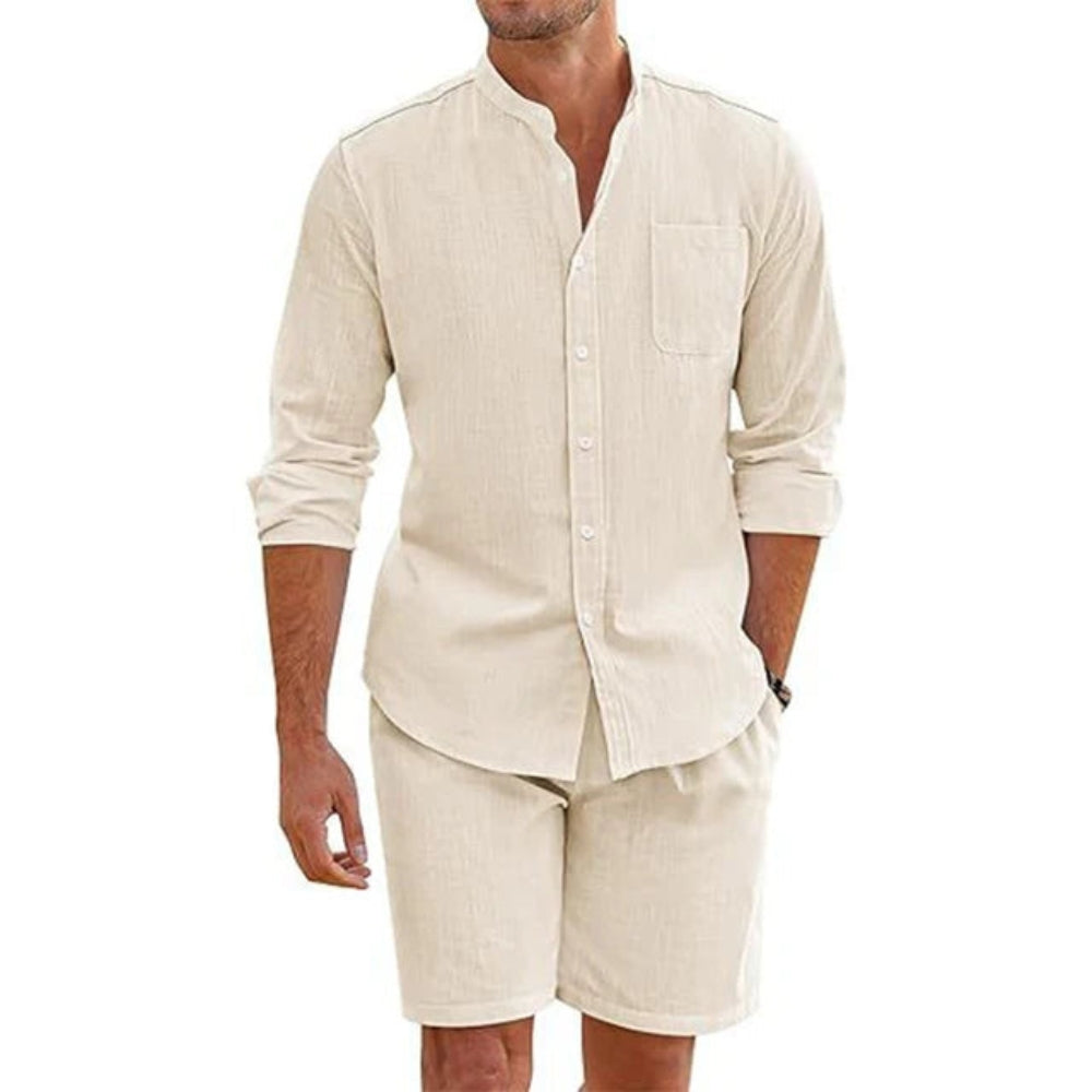 Zayn – Stijlvolle tweedelige set met shirt met lange mouwen en relaxte shorts