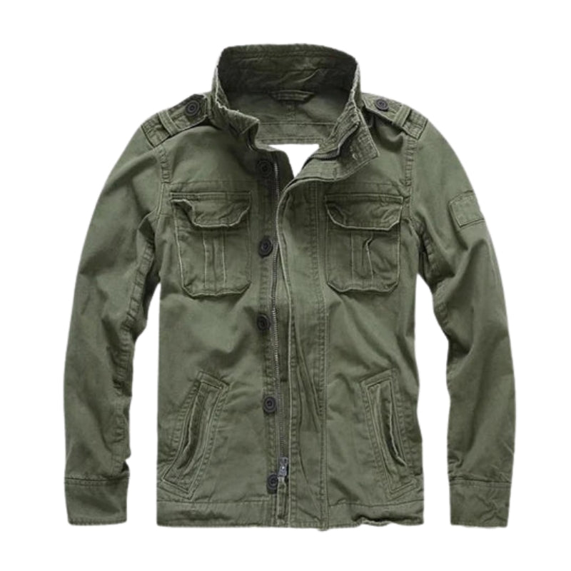 Christian – Lange Mouw Zip Up Jas met Meerdere Zakken