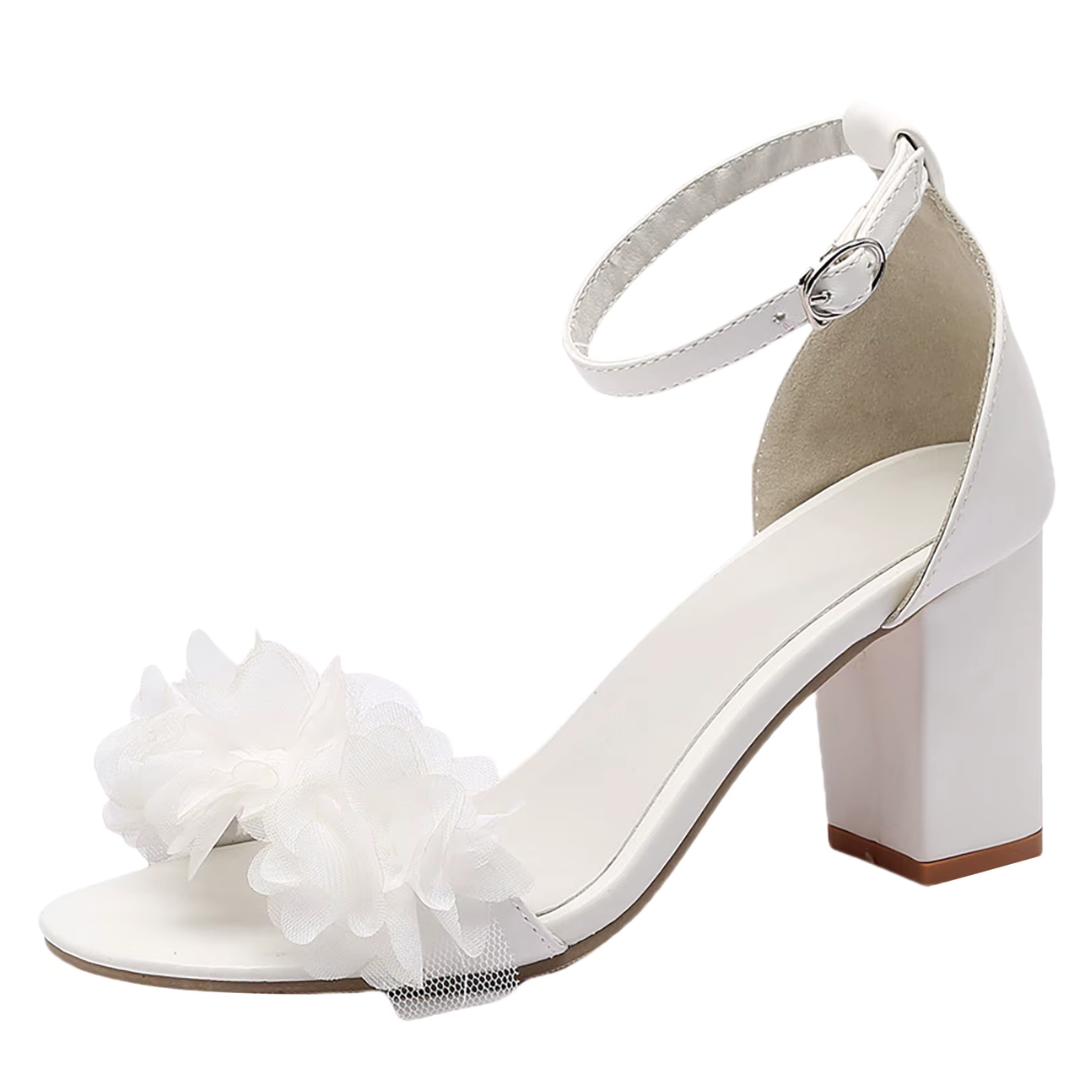 FloraStep – Elegante sandalen met hoge hakken en bloemenaccenten