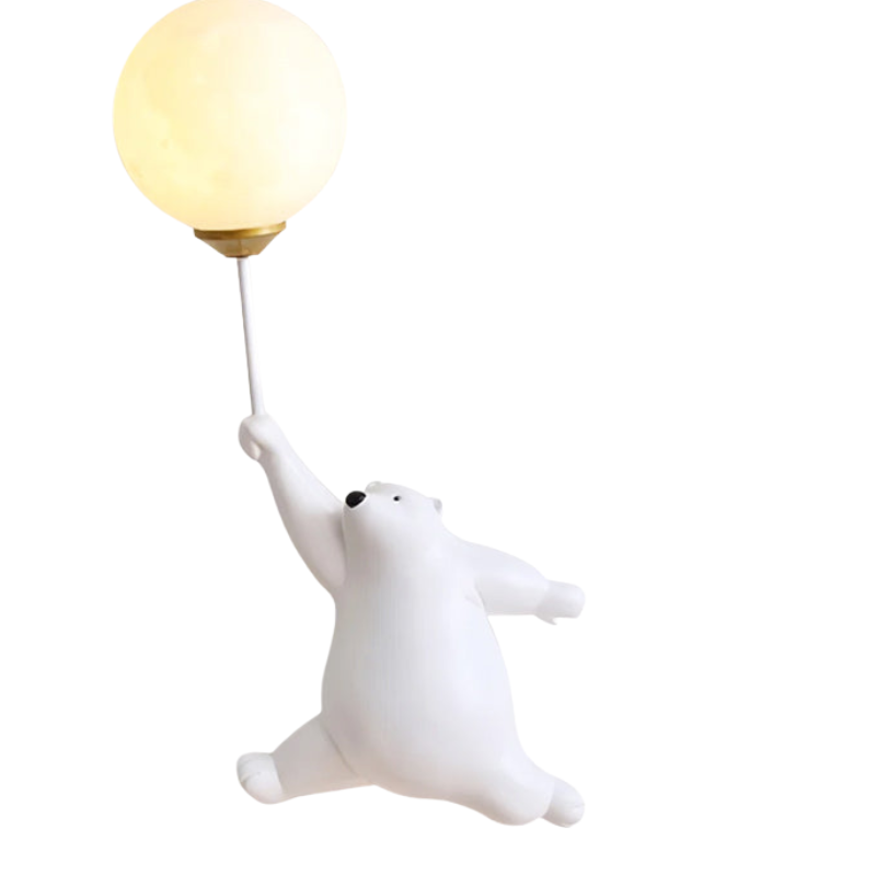 GlowCub – LED Wandlamp met Teddybeer en Ballonontwerp