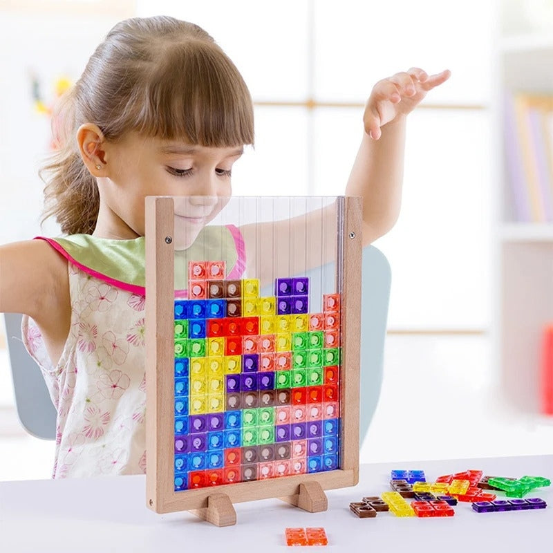 PuzzleMatrix – Puzzelbord met blokken en geometrische in elkaar grijpende stukken