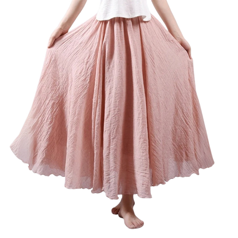 Mireille – Lichtgewicht maxirok met hoge taille