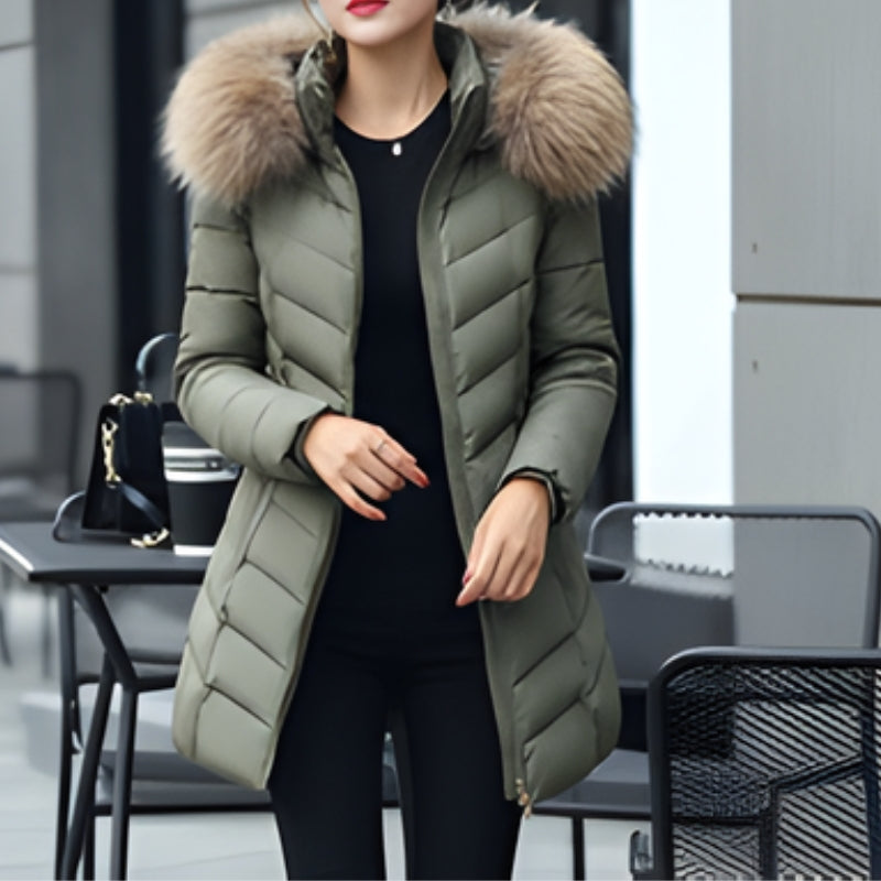 Piper – Jas met lange mouwen verstelbare capuchon en ritssluiting