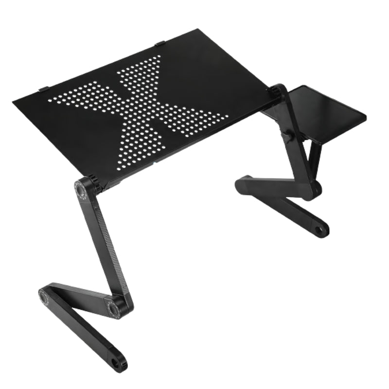 StandMate – Verstelbare Ergonomische Laptopstandaard met Ingebouwde Muismat en 360° Rotatie