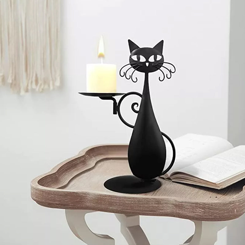 CatGlow - Charmante kaarsenhouder in de vorm van een kat voor moderne huizen
