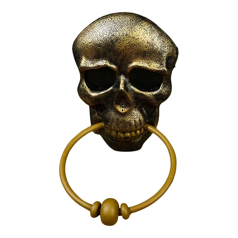 SkullGaze – Klassieke gotische schedel deurklopper met decoratieve ring