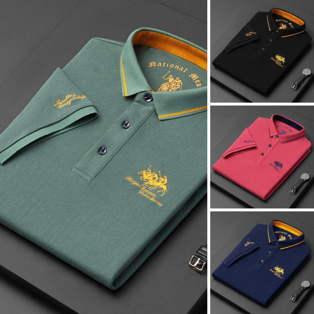 Raffaele – Elegant poloshirt met korte mouwen en klassiek knoopdesign