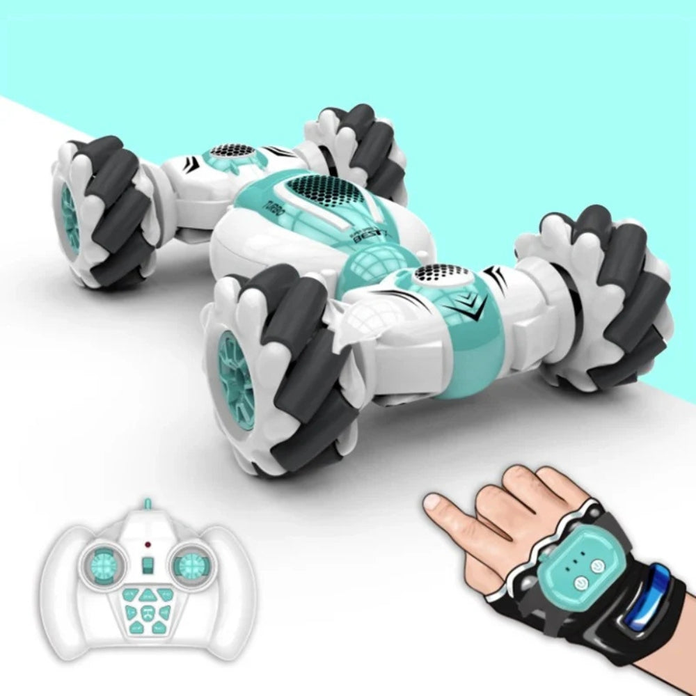 FlipRacer – Afstandsbediening stuntauto met bewegingssensor en dubbelzijdige trickdrive