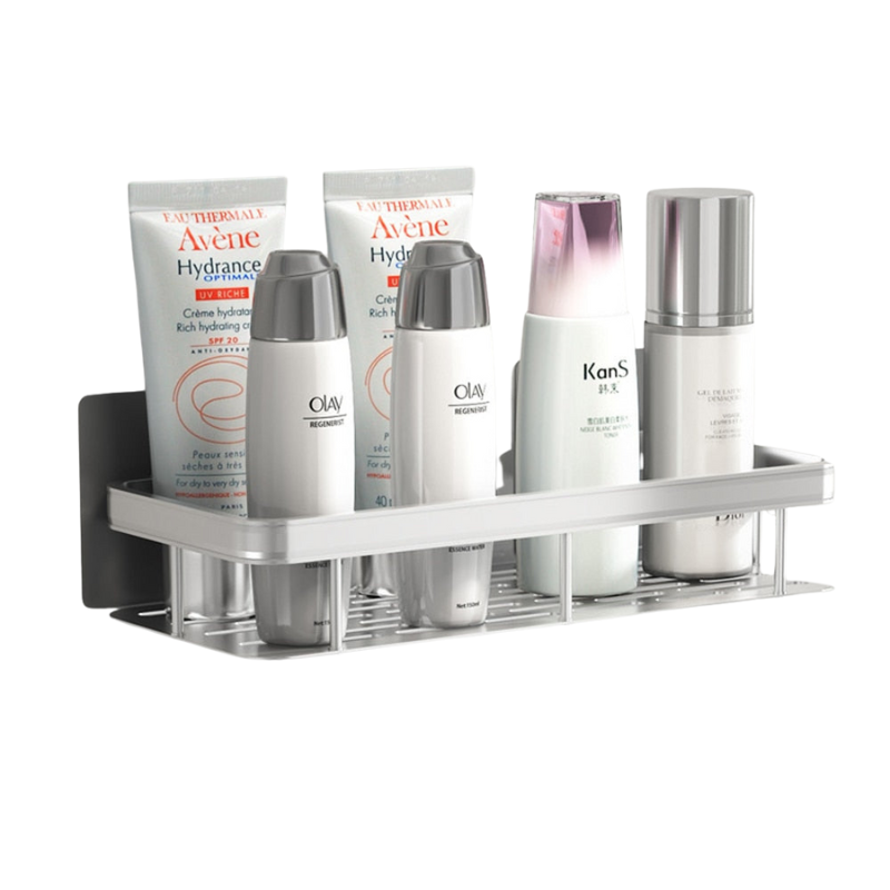 ShelfWise – Badkamer Hoekplank met Boorvrije Installatie en Waterdichte Afwerking