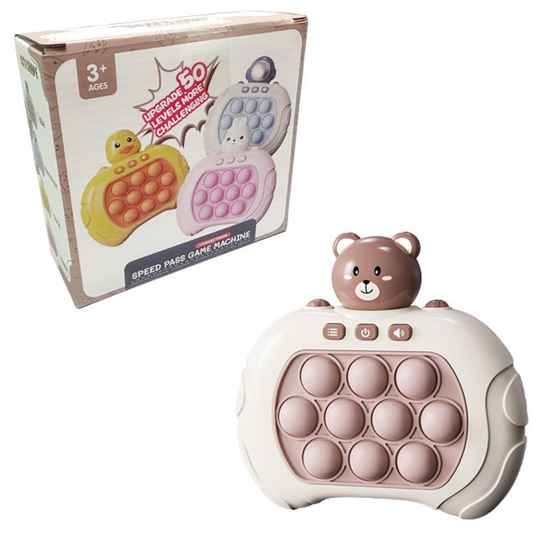 PopSpark – Draagbare bubbelspelconsole met oplichtende knoppen en pop-it-indeling