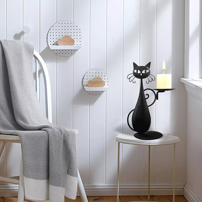 CatGlow - Charmante kaarsenhouder in de vorm van een kat voor moderne huizen