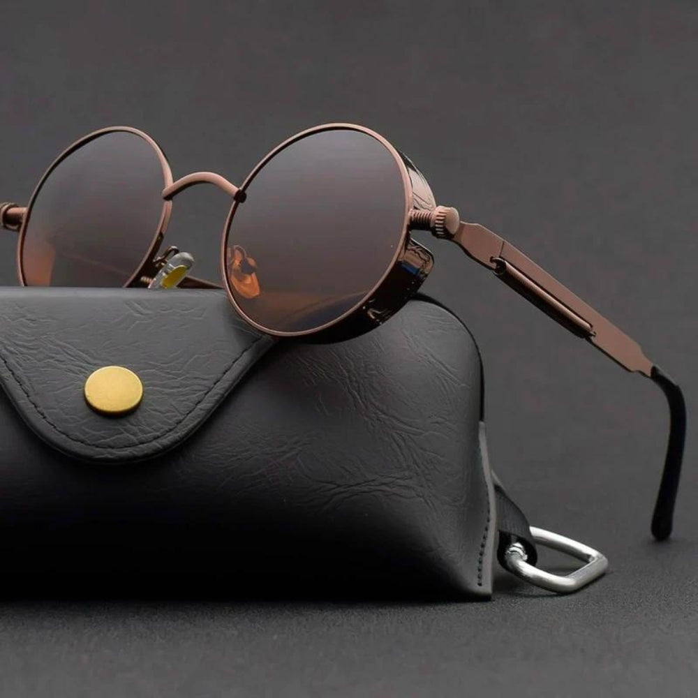 RetroShade – Vintage geïnspireerde steampunk-zonnebril met gedurfde stijl en lichtgewicht comfort