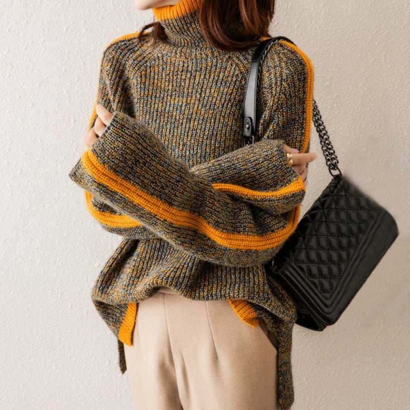 Daisy – Oversized Trui met Col en Lange Mouwen