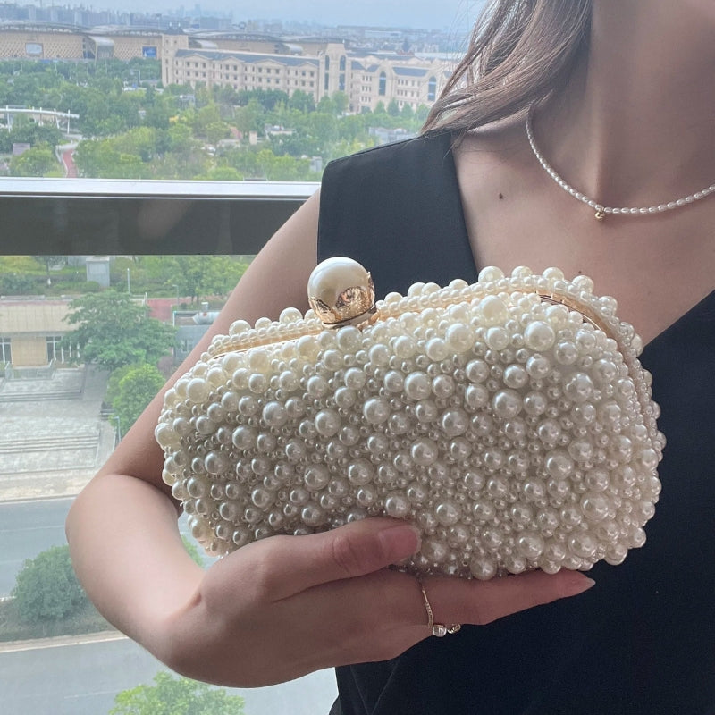 Annelies – Handtas met Afneembare Schouderband en Kralendecoratie