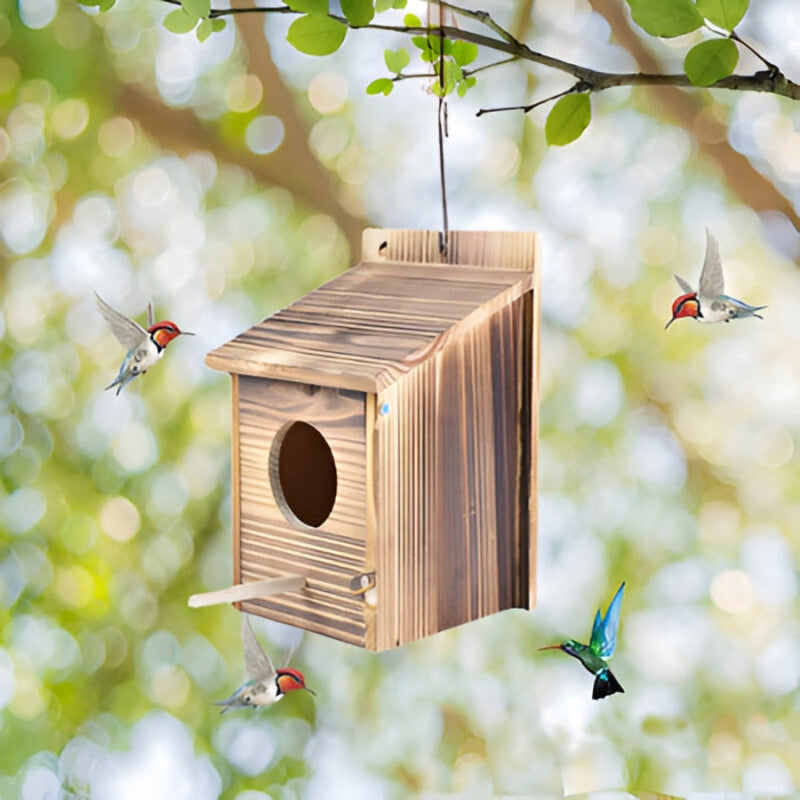 PerchBox – Doosvormig Vogelhuisje voor Tuin of Binnendecoratie