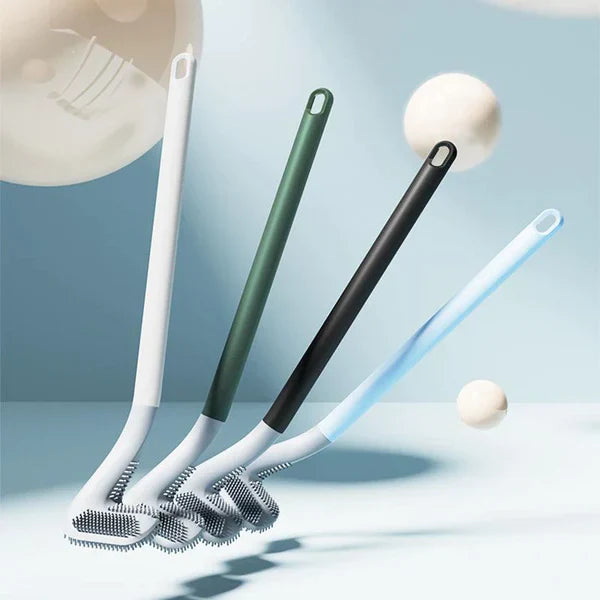 HygieneSwipe – Flexibele toiletborstel met platte kop en wandhouder voor bacterievrije reiniging
