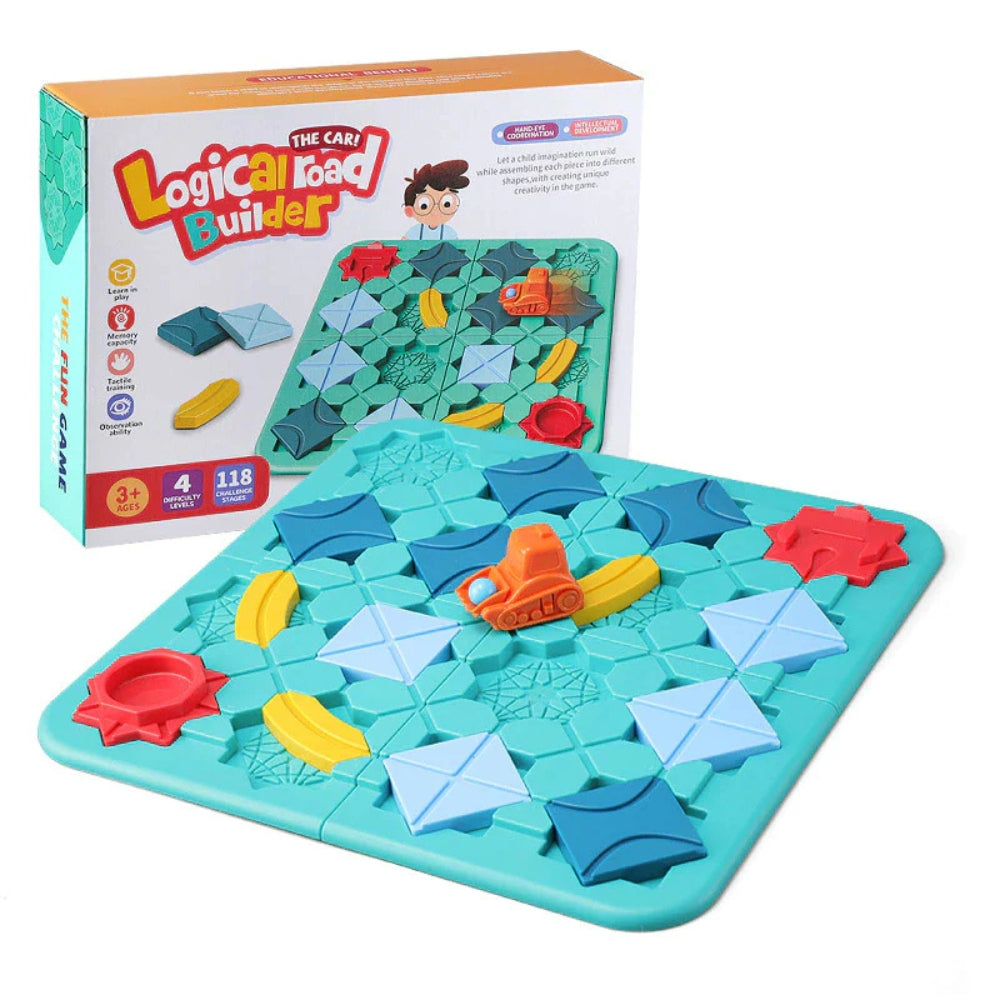 TrackLogic - Hersenkrakend autopuzzelspel met verplaatsbare blokken en een baanbouwuitdaging