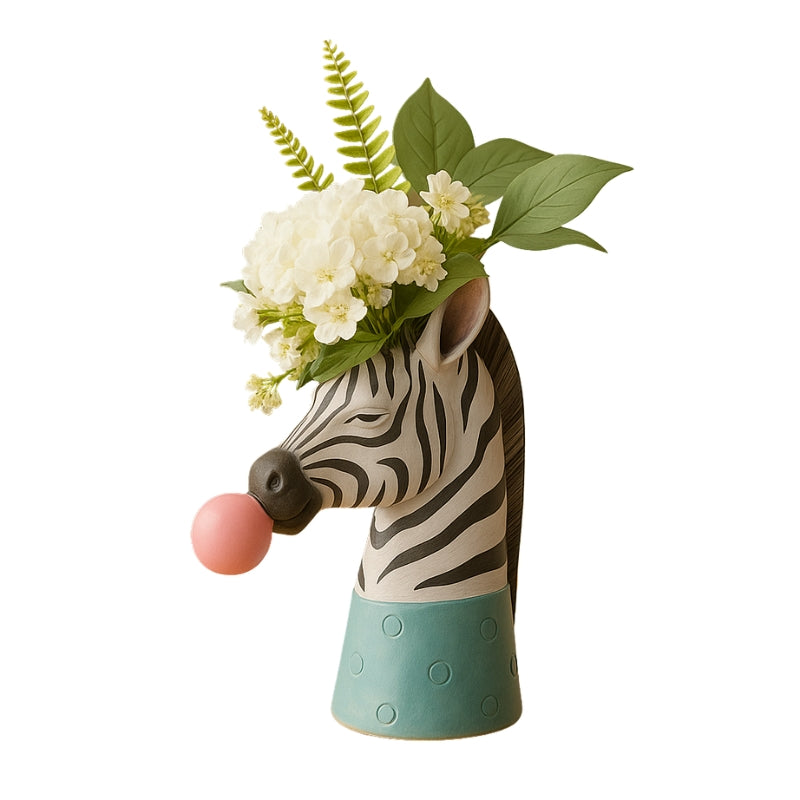 SafariWhimsy – Speelse door dieren geïnspireerde sculpturale vaas met een moderne decoratieve toets