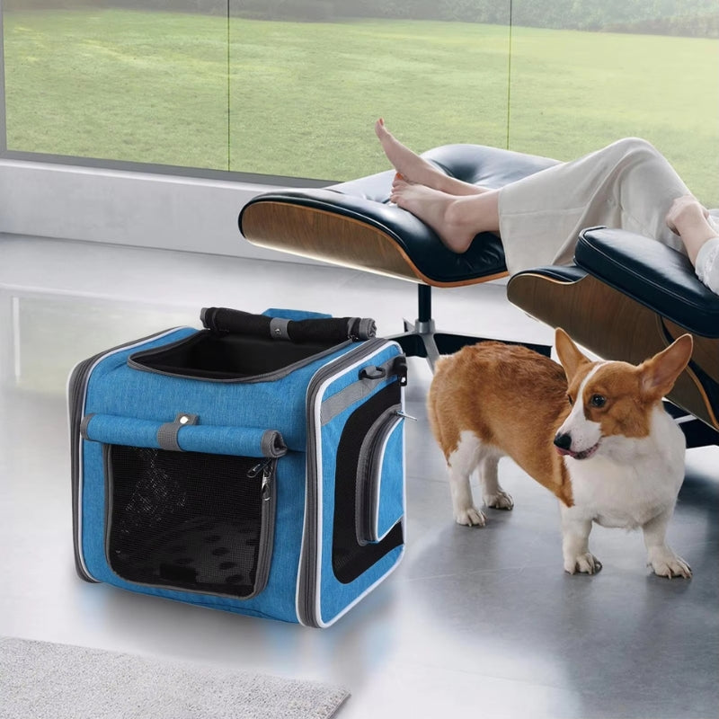 TravelBuddy – Huisdierentas met verstelbare ventilatie en meerdere ritsen