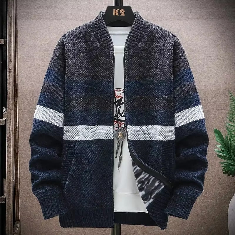 Mark - Lange Mouw Jas met Opstaande Kraag en Rits Sluiting