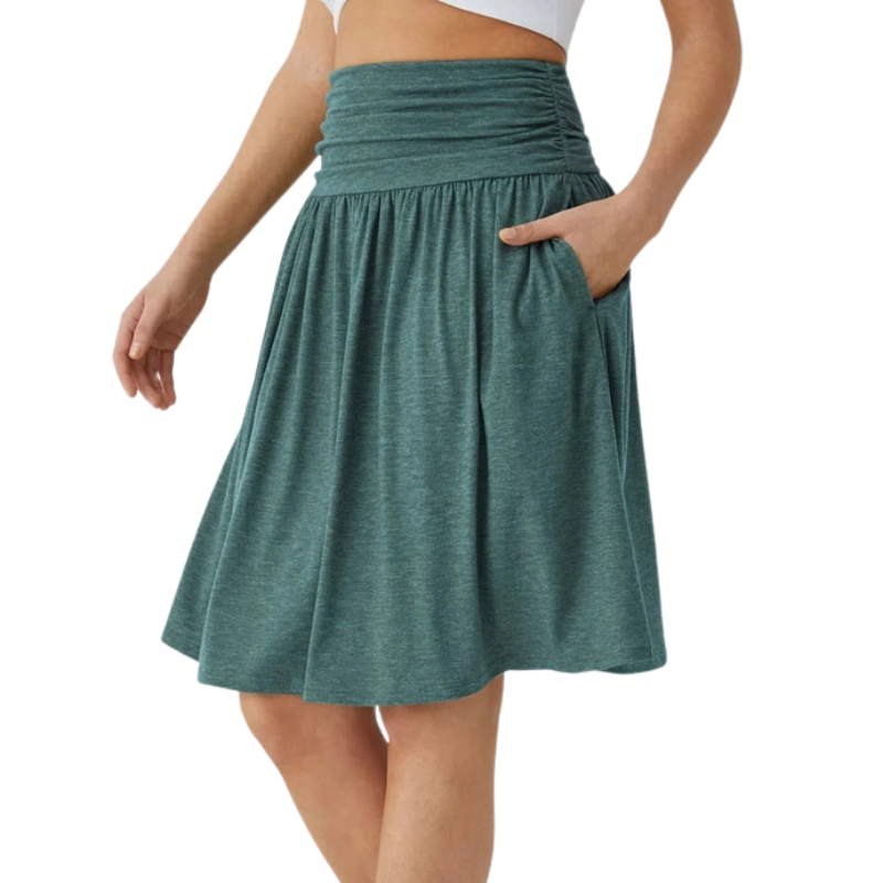 Victoria – Hoge taille korte rok met ruches en zakken