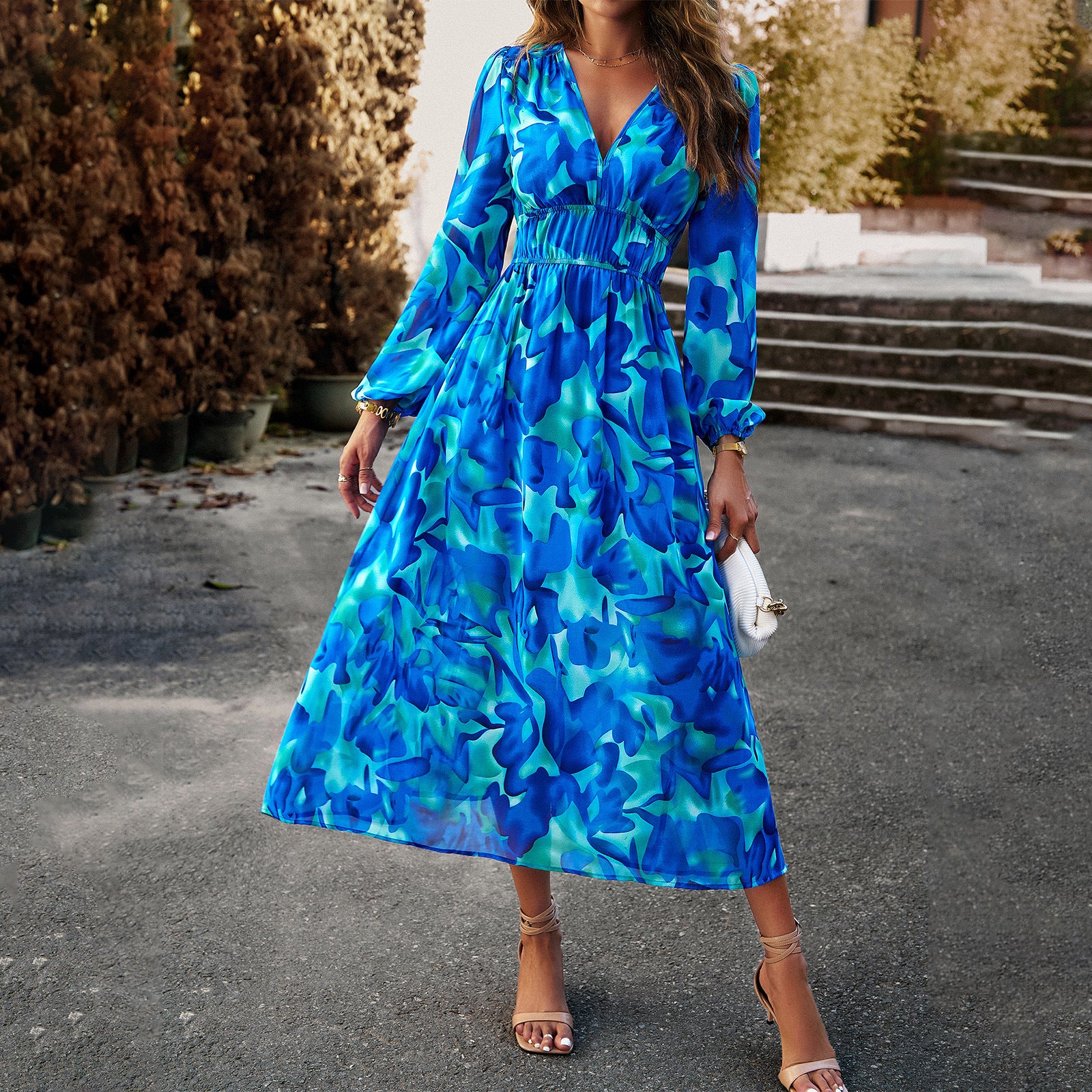 MeshElegance™ - Elegante Feestjurk Met Print