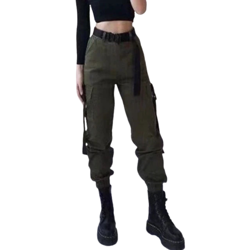 Josie – Lange broek met hoge taille en zakken