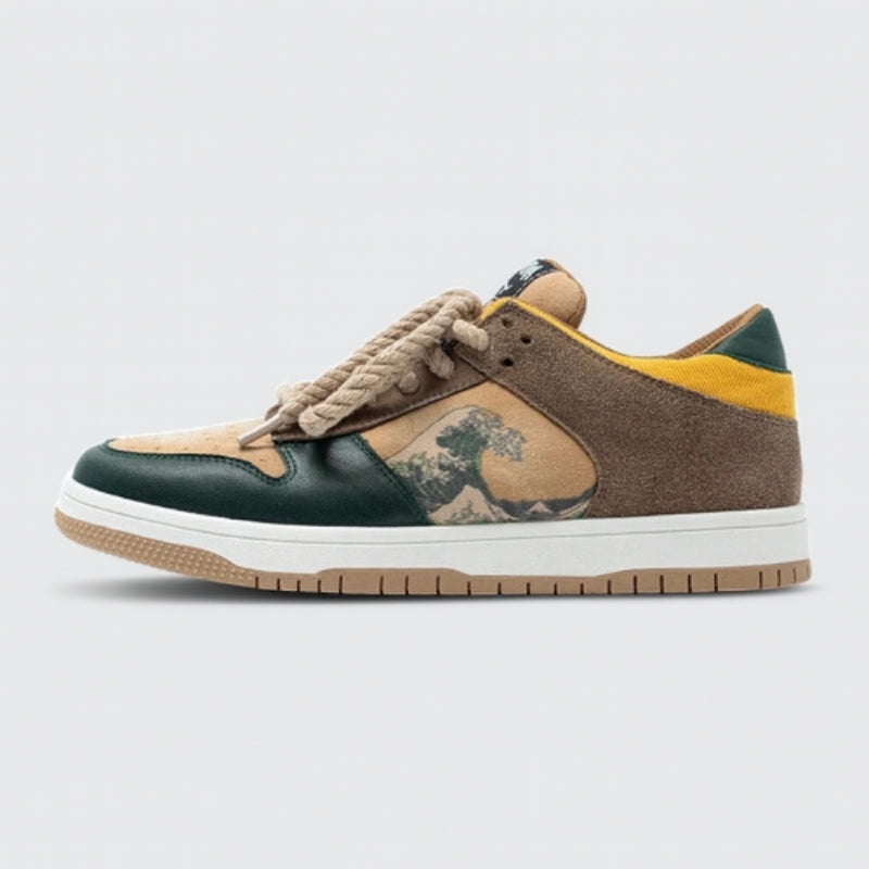 Mark - Ronde Neus Casual Sneakers met Instap en Vetersluiting