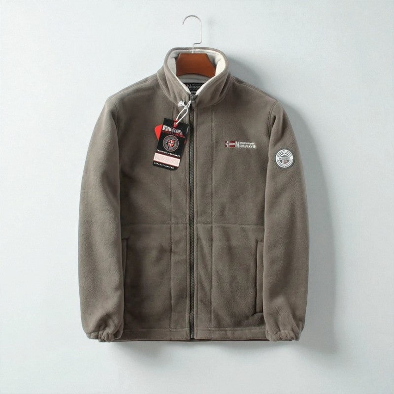 Anthony - Lange Mouw Jack met Staande Kraag en Rits Sluiting