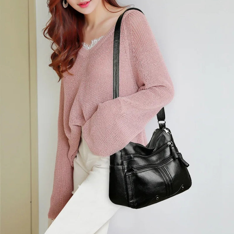 Kyra – Crossbody Tas met Verstelbare Band en Meerdere Ritsvakken