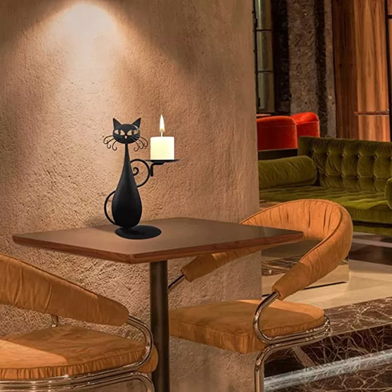 CatGlow - Charmante kaarsenhouder in de vorm van een kat voor moderne huizen