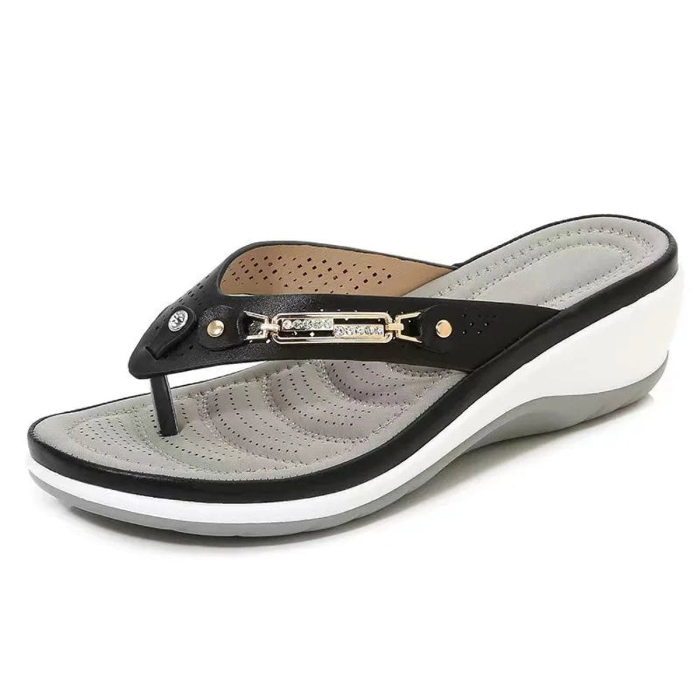 Sienna - Elegante Slipper met Voetsteun Schokabsorberende Zolen en Comfortabele Pasvorm
